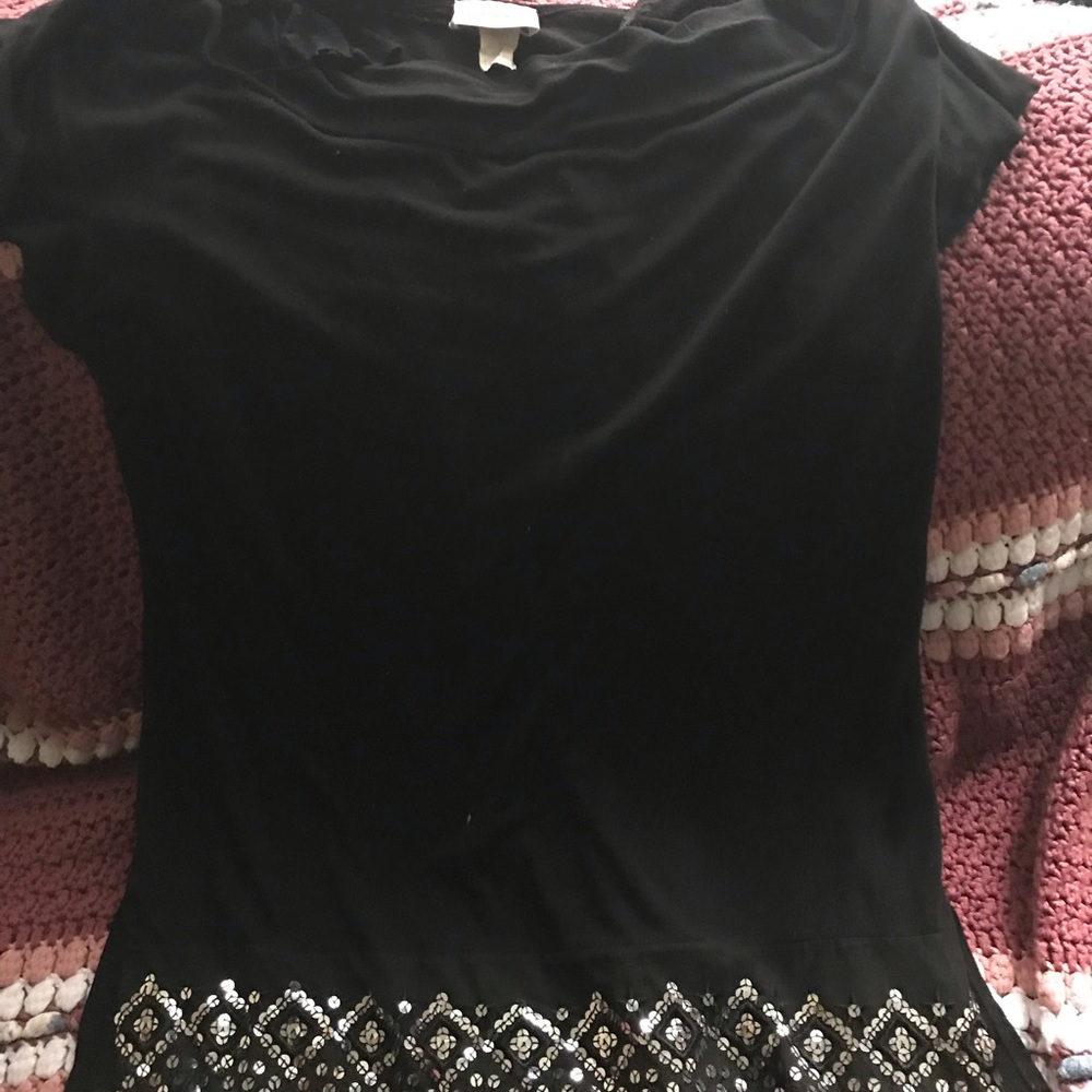 Pretty black cowl like neck tunic